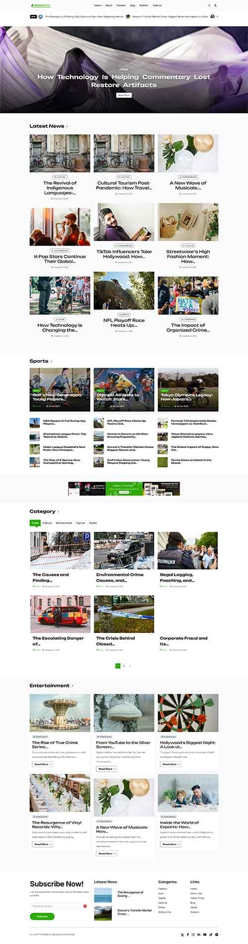 News Axis Pro WordPress theme